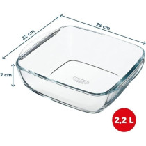 Plat air fryer - PYREX - 1450142 - Carré - En verre borosilicate - 25