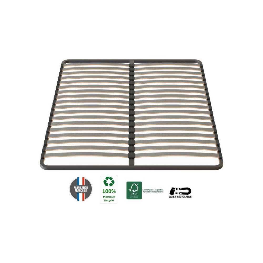 SEDAC Sommier 160x200 - 18 Lattes 53mm - Anthracite SEDAC Sommier 160x200 - 18 Lattes 53mm - Anthracite