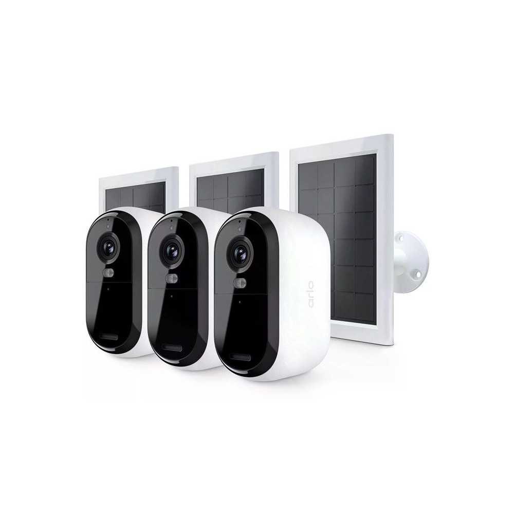 ARLO Caméra de surveillance Pack 3 caméras Essential 2k + 3 Panneaux