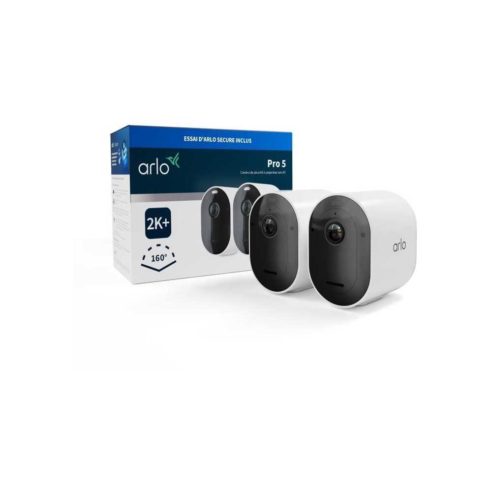 Pack 2 Cameras - ARLO - Pro 5 - Extérieur - Batterie - Vision nocturn Pack 2 Cameras - ARLO - Pro 5 - Extérieur - Batterie - Vision nocturn