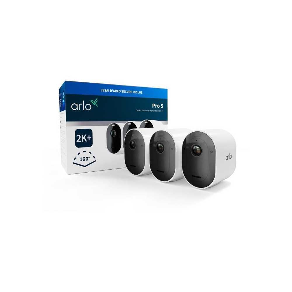 Pack 3 Cameras - ARLO - Pro 5 - Extérieur - Batterie - Vision nocturn Pack 3 Cameras - ARLO - Pro 5 - Extérieur - Batterie - Vision nocturn