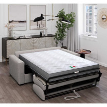 Canapé convertible express - 3 places - BL018 - Tissu como 20 ASH - 1
