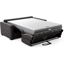 Canapé convertible express - 3 places - BL018 - Tissu como 22 Graphit