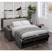 Canapé convertible express - 3 places - BL018 - Tissu como 22 Graphit