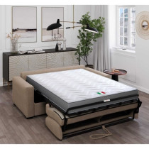 Canapé convertible express - 3 places - BL018 - Tissu como 5 Antelope