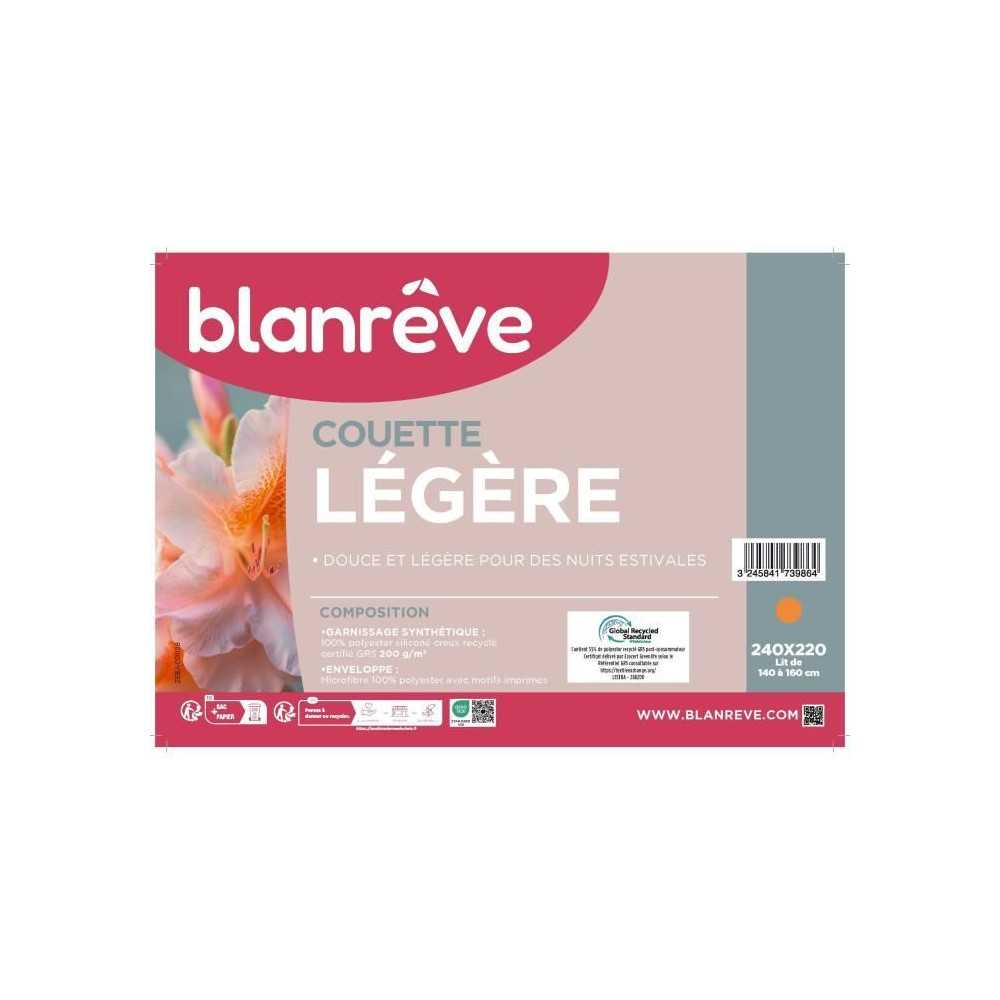 Couette - 240 x 220 cm - BLANREVE - Légere - 83g/m² - Motifs imprim Couette - 240 x 220 cm - BLANREVE - Légere - 83g/m² - Motifs imprim