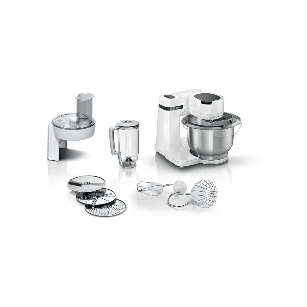 Robot multifonction compact - BOSCH MUMS2EW20 - Bol inox - 3 disques -