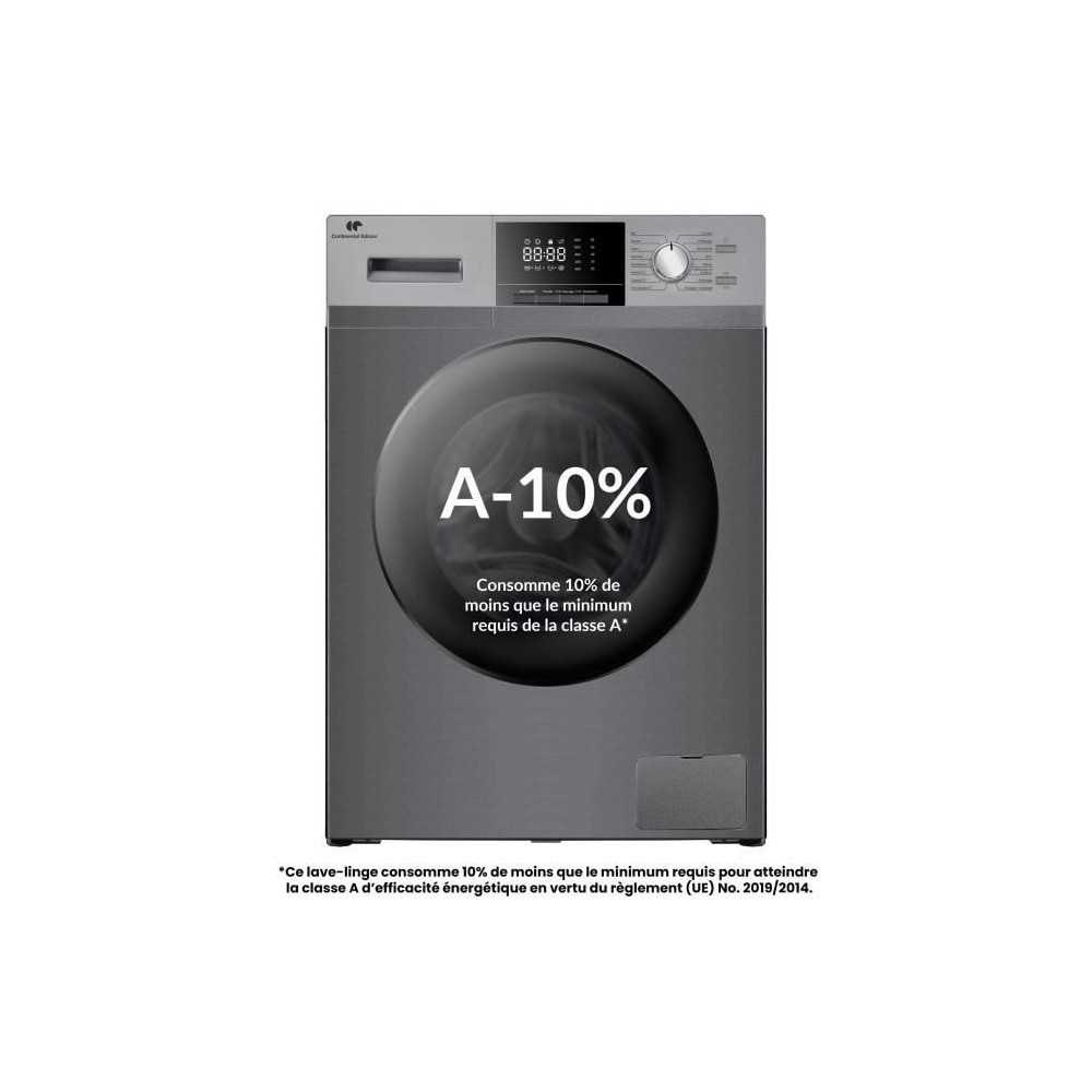 Lave-linge hublot - CONTINENTAL EDISON - CELL8140IS1 - 8kg - Moteur in