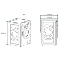 Lave-linge hublot - CONTINENTAL EDISON - CELL8140IS1 - 8kg - Moteur in