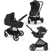 CYBEX Pack Poussette Trio EOS BLACK Moon Black : Poussette convertible