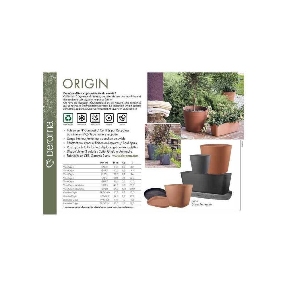 Soucoupe - DEROMA - Origin - 67 x h6 cm - Anthracite Soucoupe - DEROMA - Origin - 67 x h6 cm - Anthracite