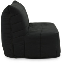 Banquette BZ - 2 places - Tissu Anthracite - 143 x 106 x 92 cm - Matel