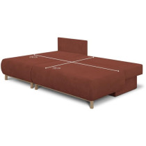 Canapé d'angle gauche convertible - 3 places - MIKA - Tissu velours c
