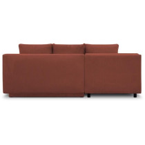 Canapé d'angle gauche convertible - 3 places - MIKA - Tissu velours c