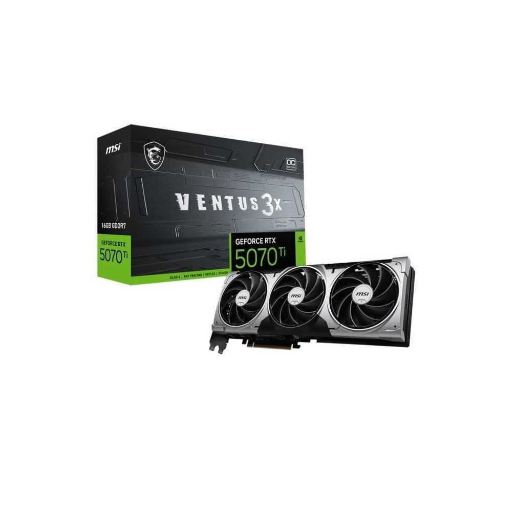Carte graphique - MSI - GeForce RTX 5070 Ti VENTUS 3X OC - 16 Go