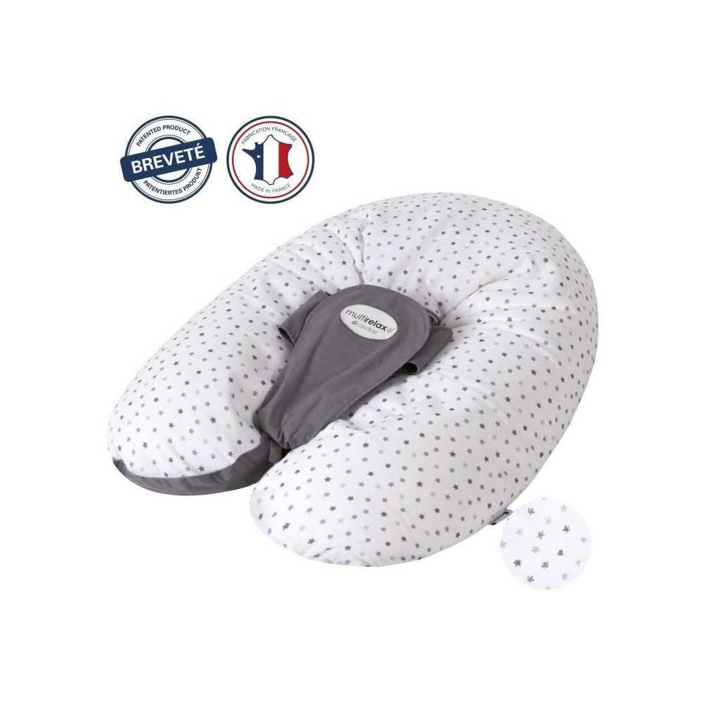 Coussin de maternité - CANDIDE - Multirelax - Polyester / Coton - Gri Coussin de maternité - CANDIDE - Multirelax - Polyester / Coton - Gri