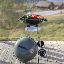 Barbecue a charbon - LIVOO - DOC172K - ø41 cm - Grille en acier chrom