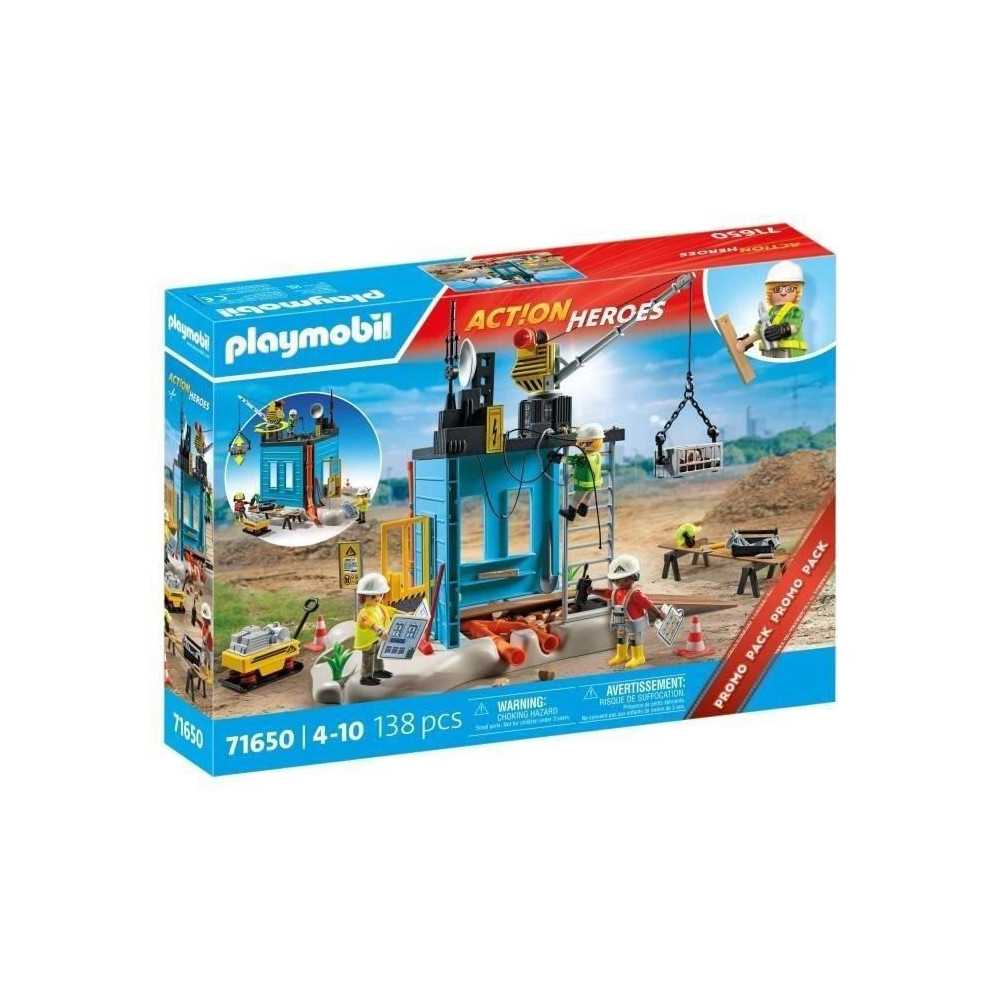 PLAYMOBIL - 71650 - Ouvriers et chantier