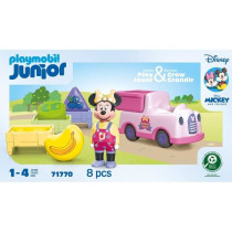 PLAYMOBIL Junior 71770 Minnie avec voiturette a fruits, Disney, 8 piec