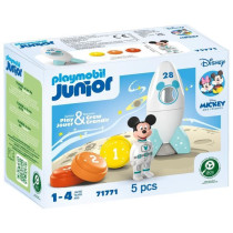 PLAYMOBIL Junior 71771 Mickey astronaute avec sa fusée, Disney, 5 pie