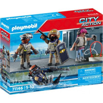 Playmobil 71146 Equipe forces spéciales avec bandit, Les policiers
