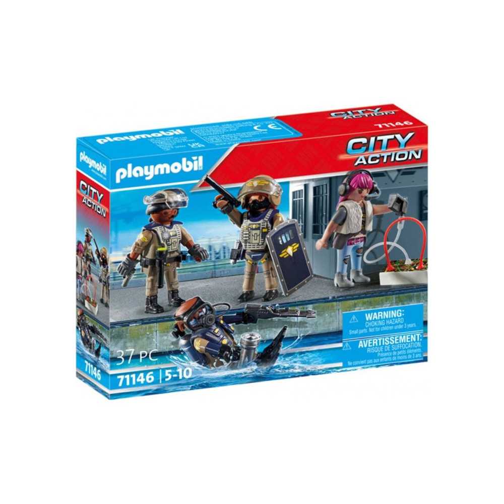 Playmobil 71146 Equipe forces spéciales avec bandit, Les policiers Playmobil 71146 Equipe forces spéciales avec bandit, Les policiers
