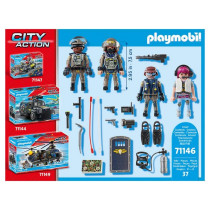 Playmobil 71146 Equipe forces spéciales avec bandit, Les policiers
