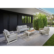 Ensemble de détente de jardin - Structure en aluminium - Tissu - Prol