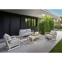 Ensemble de détente de jardin - Structure en aluminium - Tissu - Prol