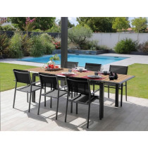 Table de jardin - Rectangulaire - Extensible - Structure en aluminium
