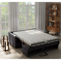 Canapé convertible express - 3 places - SMALL - Tissu como 22 Graphit