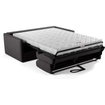 Canapé convertible express - 3 places - SMALL - Tissu como 22 Graphit