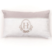 Coussin - TODAY - CHARME - Imprimé x Chambray x Broderie Berenice - 3