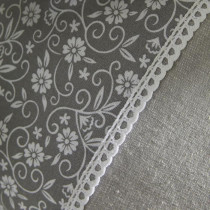 Coussin - TODAY - CHARME - Imprimé x Chambray x Broderie Capucine - 3