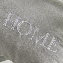 Coussin - TODAY - CHARME - Imprimé x Chambray x Broderie Capucine - 3