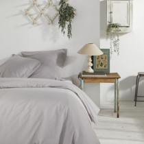 Housse de couette - TODAY - CHARME - Chambray - Gris clair Constance -