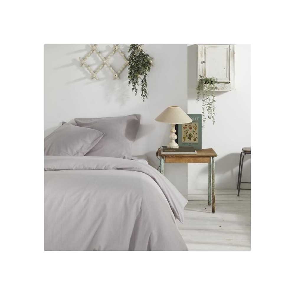 Housse de couette - TODAY - CHARME - Chambray - Gris clair Constance - Housse de couette - TODAY - CHARME - Chambray - Gris clair Constance -