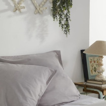 Housse de couette - TODAY - CHARME - Chambray - Gris clair Constance -