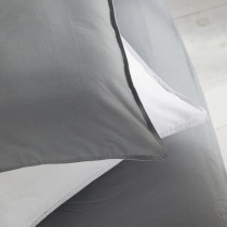 Housse de couette - TODAY - CHARME - Coton 57 fils - Gris clair x Dune