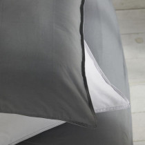 Housse de couette - TODAY - CHARME - Coton 57 fils - Gris clair x Dune
