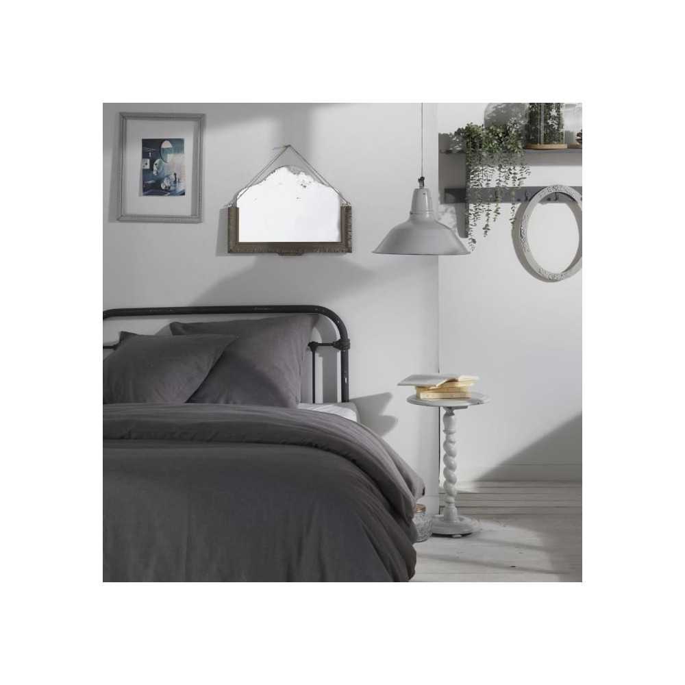 Housse de couette - TODAY - CHARME - Chambray - Gris foncé Capucine - Housse de couette - TODAY - CHARME - Chambray - Gris foncé Capucine -