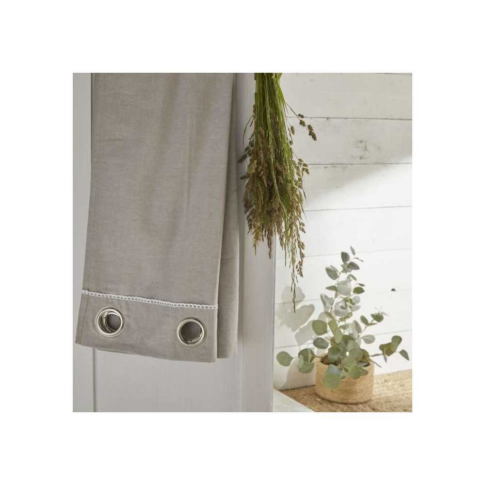 Rideau - TODAY - CHARME - Chambray Berenice - 140 x 240 cm Rideau - TODAY - CHARME - Chambray Berenice - 140 x 240 cm