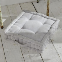 Coussin de sol - TODAY - CHARME - Slub x Chambray x Broderie Constance