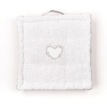 Coussin de sol - TODAY - CHARME - Slub x Chambray x Broderie Constance