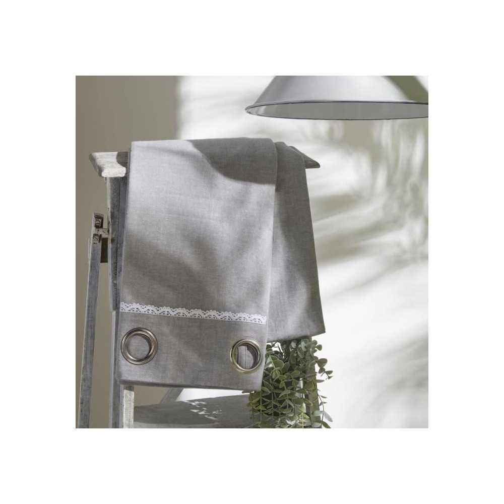 Rideau - TODAY - CHARME - Chambray Capucine - 140 x 240 cm Rideau - TODAY - CHARME - Chambray Capucine - 140 x 240 cm
