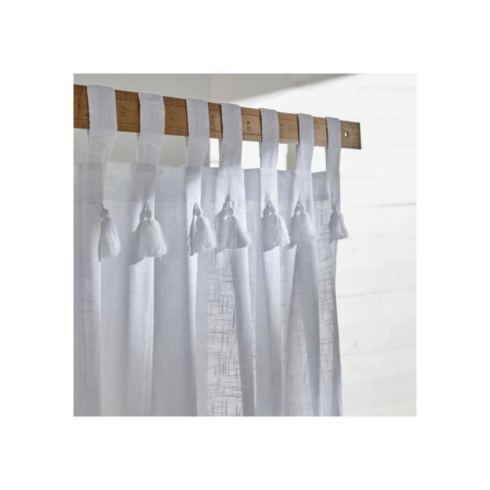 Voilage - TODAY - CHARME - Pattes slub craie - 140 x 240 cm Voilage - TODAY - CHARME - Pattes slub craie - 140 x 240 cm