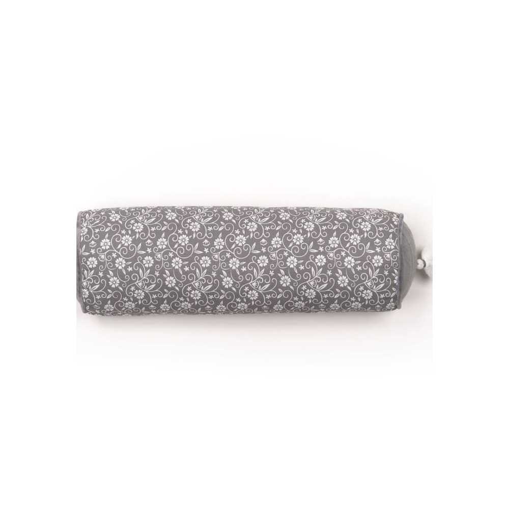 Coussin Polochon - TODAY - CHARME - Imprimé Gris foncé Capucine - 45 Coussin Polochon - TODAY - CHARME - Imprimé Gris foncé Capucine - 45