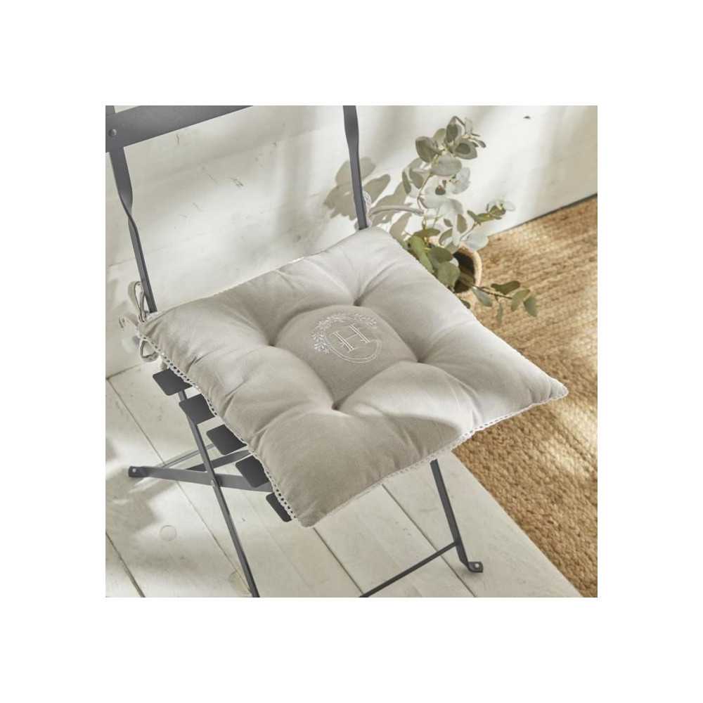 Assise matelassée - TODAY - CHARME - Chambray x Petite Broderie Beren Assise matelassée - TODAY - CHARME - Chambray x Petite Broderie Beren