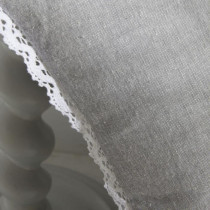 Coussin - TODAY - CHARME - Chambray x Dentelle Capucine - 40 x 40 cm