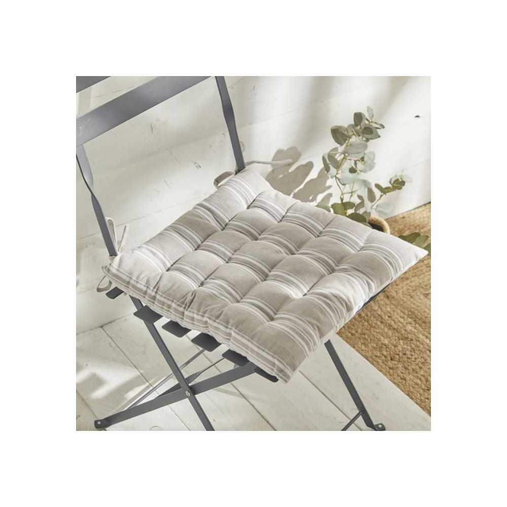 Assise matelassée - TODAY - CHARME - Imprimé Berenice - 40 x 40 cm Assise matelassée - TODAY - CHARME - Imprimé Berenice - 40 x 40 cm
